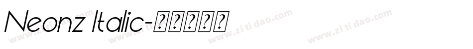 Neonz Italic字体转换